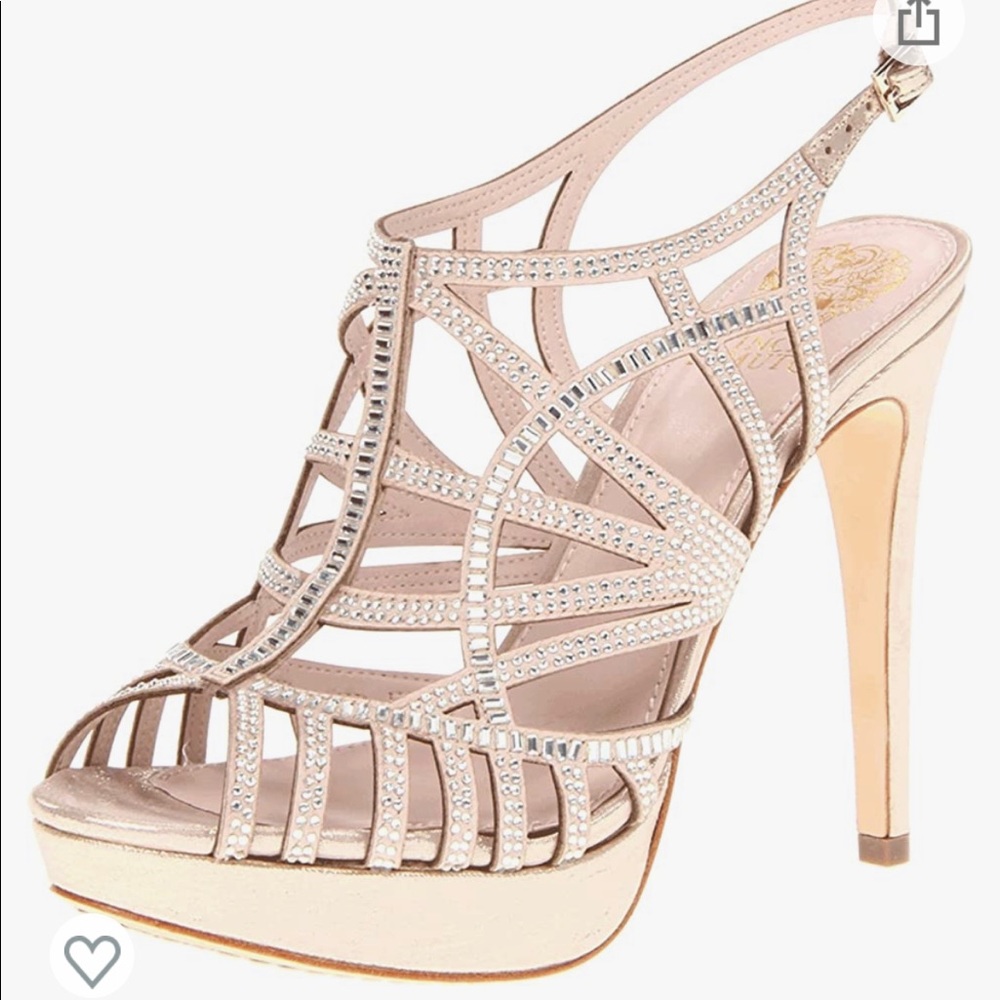 Vince Camuto Janene Platform Champagne Heels Size 10